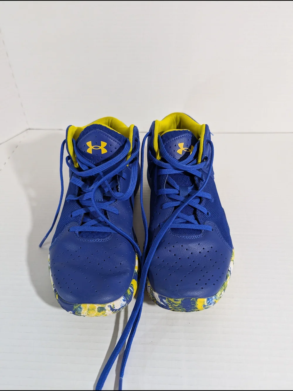 Under Armour Youth Jet 21 3024794-400 Blue/Yellow Basketball Shoes Sneakers 7Y